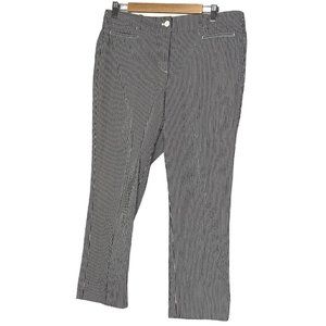 Talbots Women’s Striped Capri Pants Tapered Leg Gray White Size 10